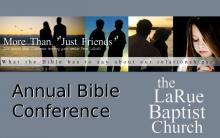 "More Than Just Friends" Bible Conference banner